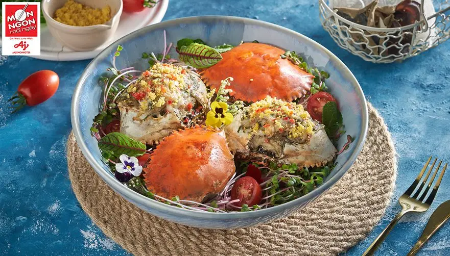 Chả mai cua l&aacute; lốt