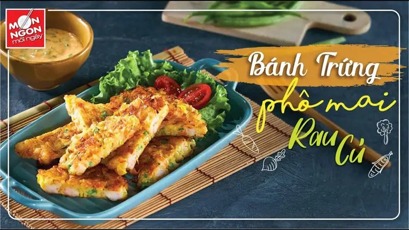 Bánh trứng phô mai rau củ: Món ăn dinh dưỡng cho Bé
