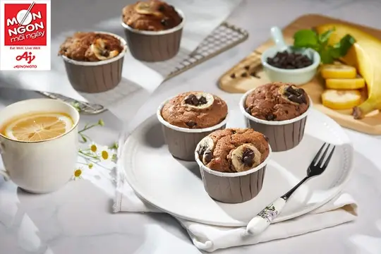 Bày Mẹ cách làm bánh Muffin chuối socola ngon bổ cho Bé