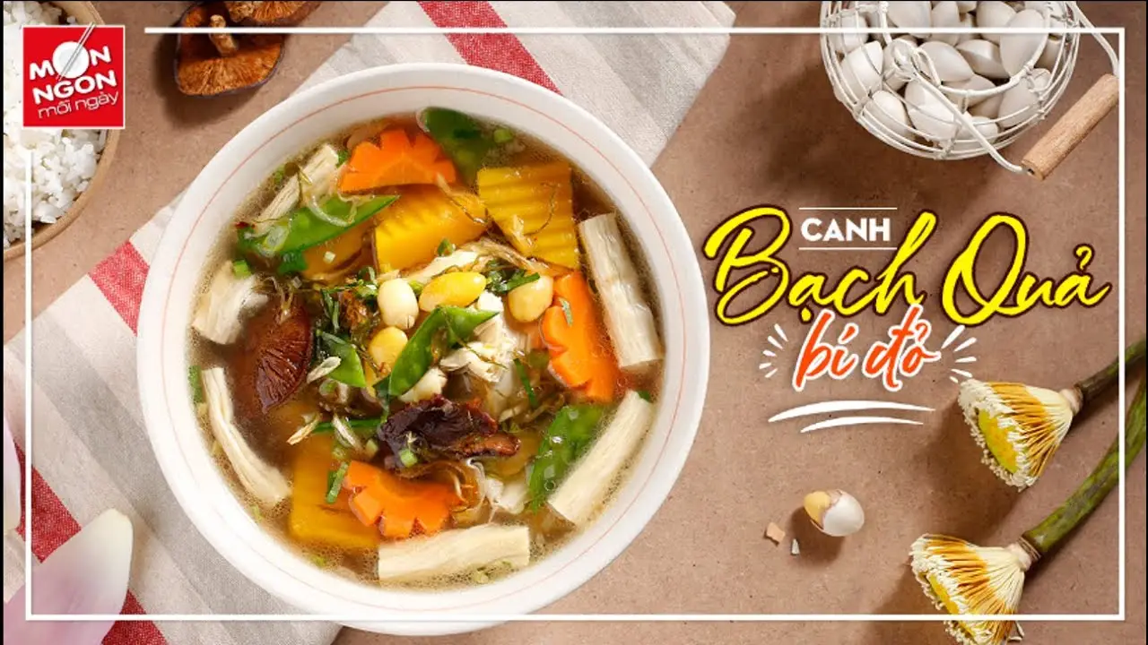 Canh bạch quả bí đỏ