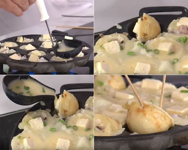 Cách làm Takoyaki - Bước 4