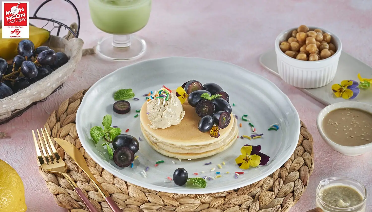 pancake xốt đậu g&agrave;