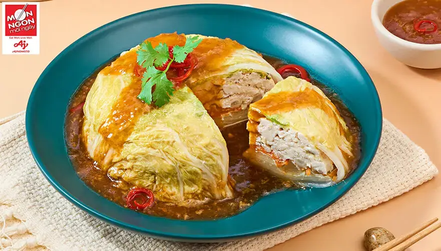 Ức g&agrave; hấp c&ugrave;ng cải thảo vừa ngon miệng vừa bắt mắt