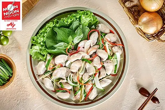 Dồi trường hấp h&agrave;nh gừng