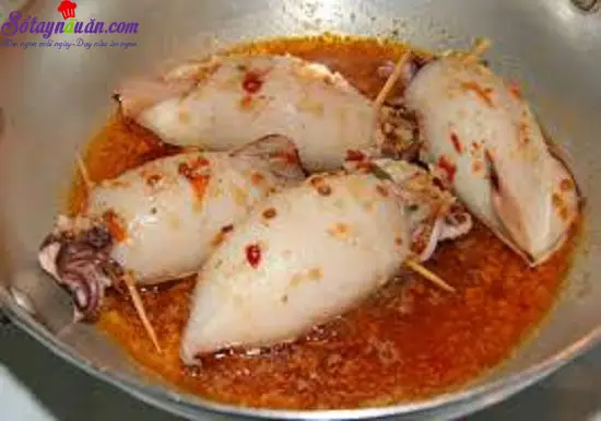 mực nhồi thịt