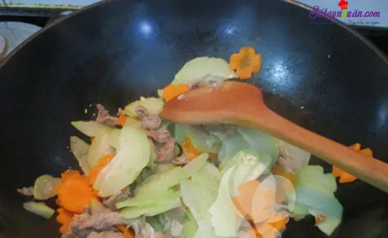 C&aacute;ch l&agrave;m su su x&agrave;o thịt 4