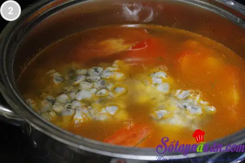 Canh hến nấu chua 2