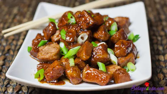 c&aacute;ch l&agrave;m thịt lợn sốt tương