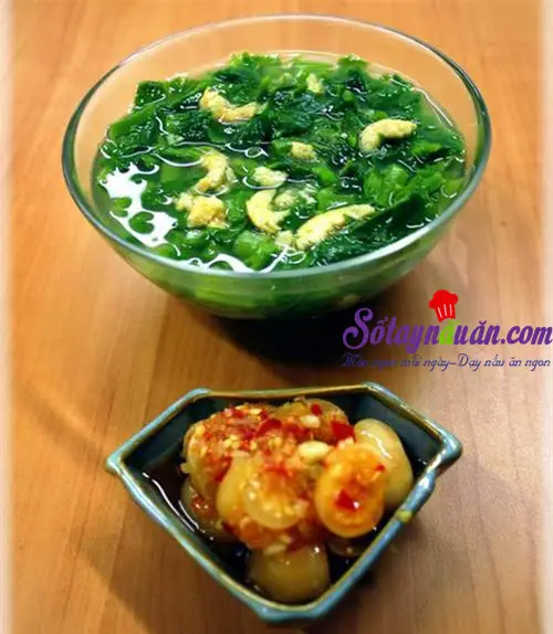Canh mồng tơi nấu t&ocirc;m
