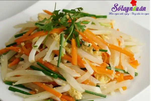C&aacute;ch l&agrave;m củ cải x&agrave;o trứng