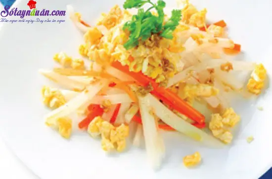 Hướng dẫn cách nấu món củ cải xào trứng – Món ăn giảm cân