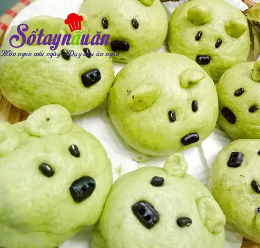Cách làm bánh bao chay nhân trà xanh cực dễ cực ngon
