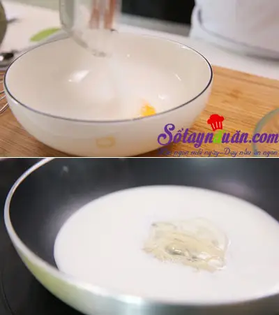 C&aacute;ch l&agrave;m b&aacute;nh mousse dưa lưới 2
