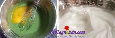 C&aacute;ch l&agrave;m b&aacute;nh b&ocirc;ng lan cuộn vị tr&agrave; xanh 2
