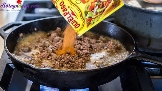 c&aacute;ch l&agrave;m b&aacute;nh taco h&igrave;nh n&oacute;n 3