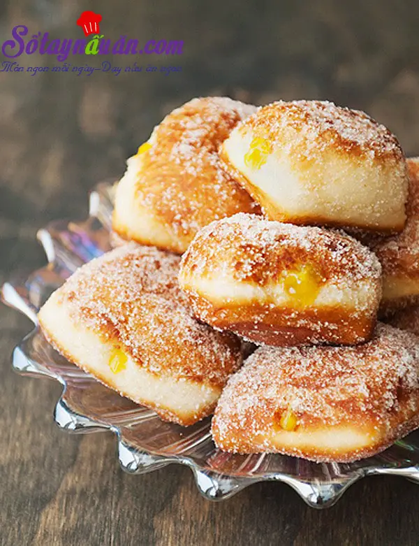 Hướng dẫn làm bánh malasada vị chanh leo thơm ngon
