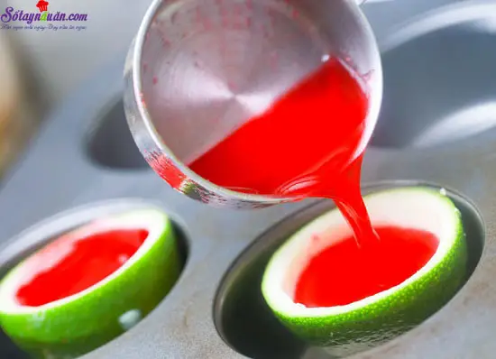 hướng dẫn l&agrave;m thạch dưa hấu 8