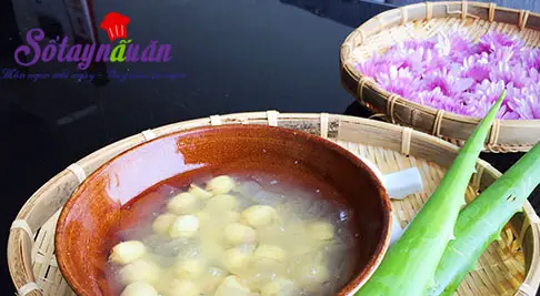 Hướng dẫn nấu ch&egrave; nha đam hạt sen thơm m&aacute;t ng&agrave;y h&egrave;