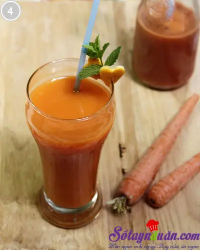 Nước &eacute;p c&agrave; rốt đẹp da 4