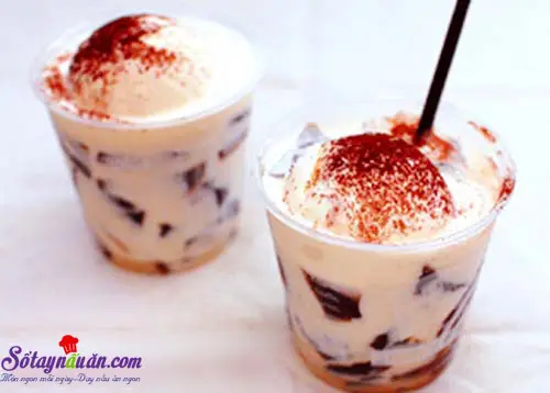 Mix kem với thạch thành đồ uống lạ miệng