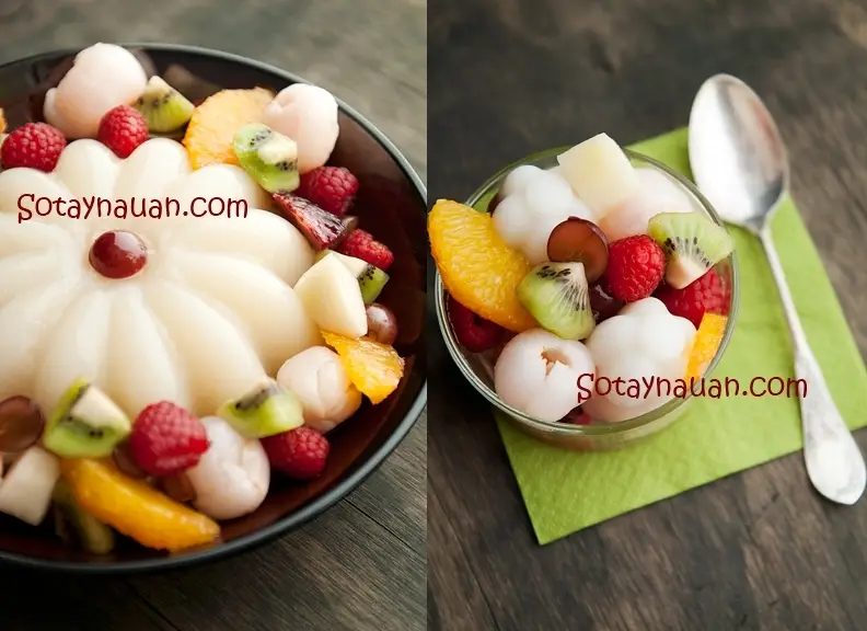 Thạch rau câu hoa quả mát lịm cho ngày nóng