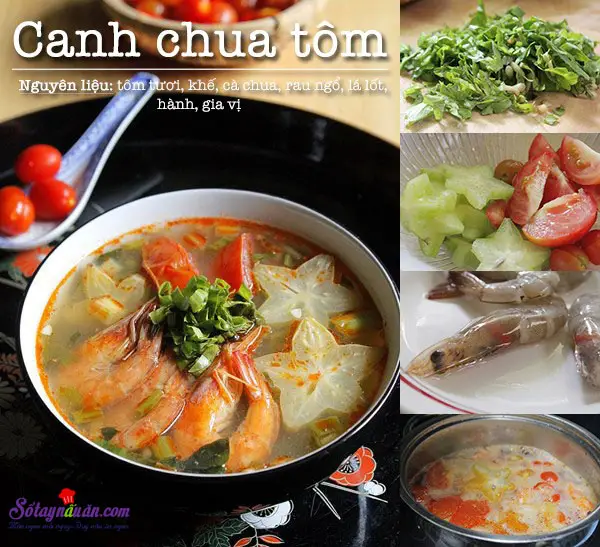 Cách làm món canh tôm khế chua