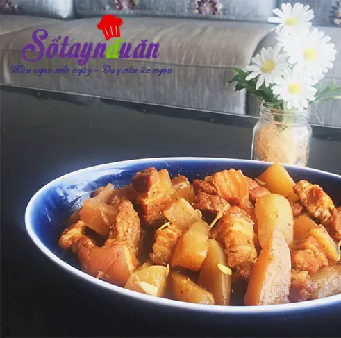 Cách làm thịt ba chỉ kho củ cải ngon đến nao lòng