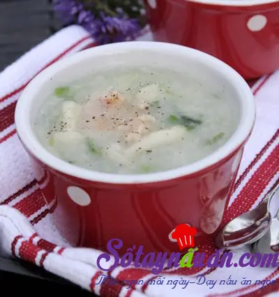 Cháo nấm tôm cho trẻ