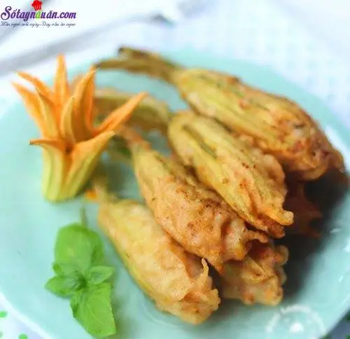 C&aacute;ch l&agrave;m hoa b&iacute; nhồi t&ocirc;m c&aacute; chi&ecirc;n gi&ograve;n ngon m&ecirc; ly