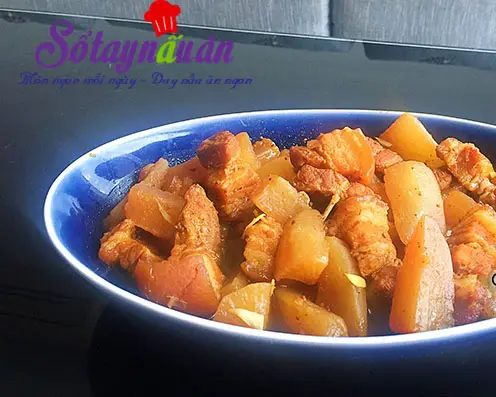 C&aacute;ch l&agrave;m thịt ba chỉ kho củ cải ngon đến nao l&ograve;ng