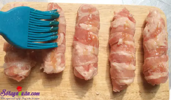 thịt b&ograve; cuộn ng&ocirc; non 5
