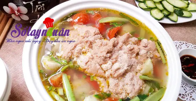 Hướng dẫn l&agrave;m canh ri&ecirc;u cua khoai sọ cực hấp dẫn