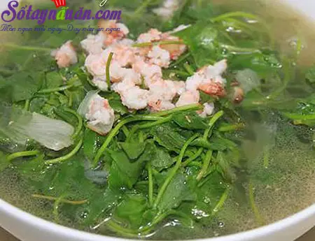 Hướng dẫn nấu canh t&ocirc;m tươi nấu rau m&aacute; thơm ngon