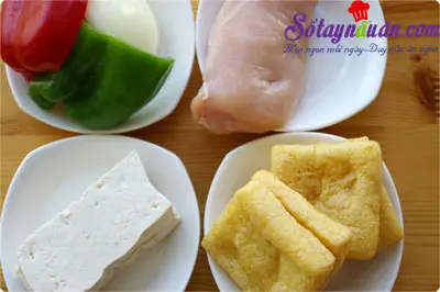 Hướng dẫn l&agrave;m đậu phụ bọc thịt g&agrave; chi&ecirc;n gi&ograve;n rụm tuyệt ngon nguy&ecirc;n liệu