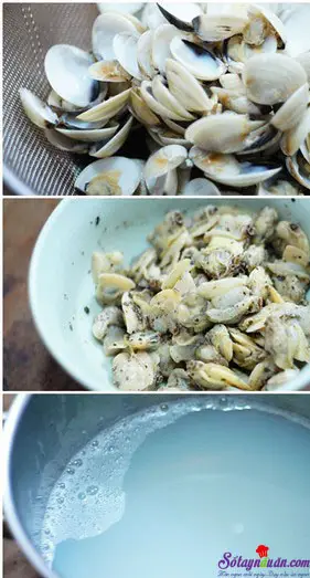 c&aacute;ch nấu ch&aacute;o ngao 3