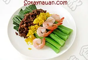 Rau tron tom trung, rau tron dep mat, rau tron ngon dep mat, cach lam rau tron ngon, nau an ngon, mon ngon, So tay nau an