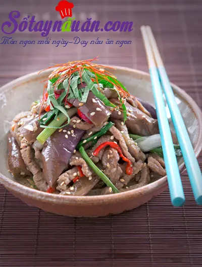 Hướng dẫn cách làm cà tím xào thịt bò ngon ngọt