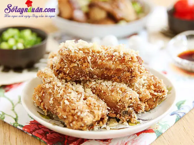 Hướng dẫn cách làm sườn chiên tỏi tẩm bột giòn ngon ngất ngây