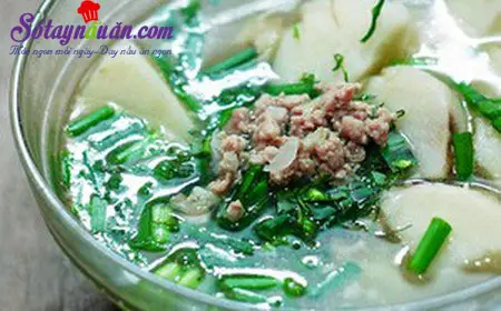Hướng dẫn cách nấu canh khoai sọ nấu thịt băm ngon đưa cơm