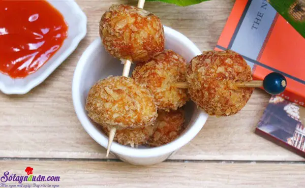 Hướng dẫn làm gà viên đậu phụ giòn rụm ngon ngon
