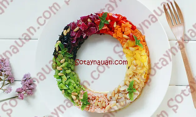 Salad sắc màu thơm ngon bắt mắt